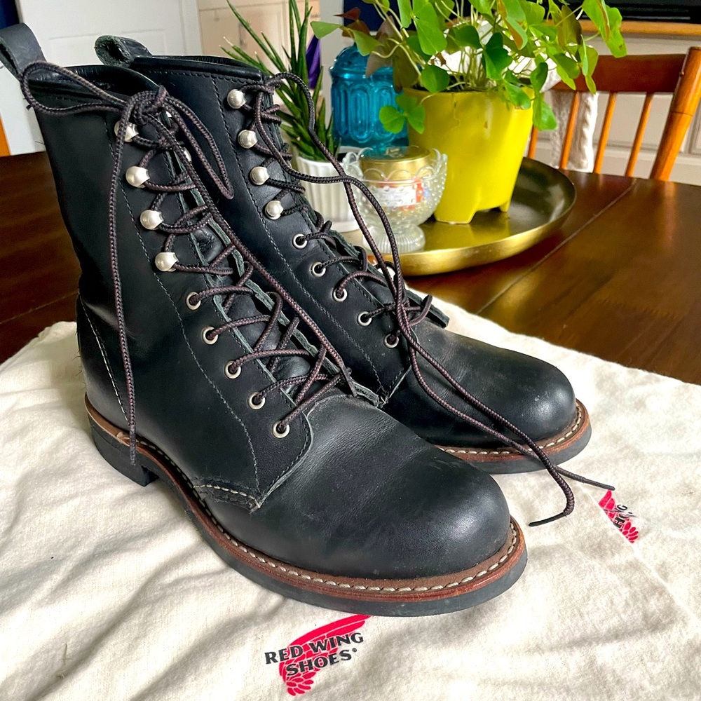 Red Wing Silversmith Boots Black Size 7